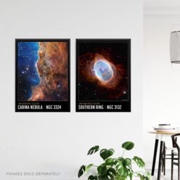 Artery8 Wall Art Print Pack of 3 NASA James Webb Southern Ring Carina Nebula Cosmic Cliffs Deep Field Images Large Poster Set - thumbnail 5