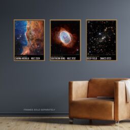 Artery8 Wall Art Print Pack of 3 NASA James Webb Southern Ring Carina Nebula Cosmic Cliffs Deep Field Images Large Poster Set - thumbnail 4
