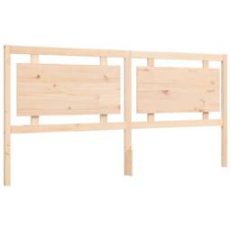 Berkfield Home Beautiful Bed Frame with Headboard 180x200 cm Super King Solid Wood in Light Tan - thumbnail 8