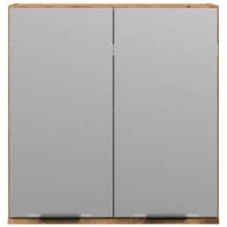 Berkfield Home Bathroom Mirror Cabinet Artisan Oak 64x20x66.5 cm Engineered Wood in Brown - thumbnail 4