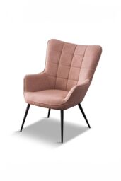 More4Homes Vera Fabric Occasional Living Room Modern Accent Chair in 5 Colours in Pink - thumbnail 2