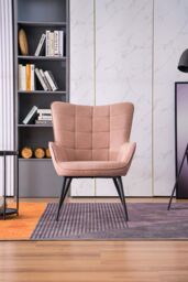 More4Homes Vera Fabric Occasional Living Room Modern Accent Chair in 5 Colours in Pink - thumbnail 5