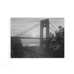 "Artery8 New York George Washington Bridge Canvas Wall Art Print in Grey - Size: W18"" x H24""" - thumbnail 1