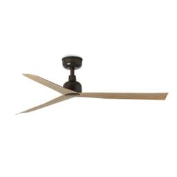 Netlighting Marine 125cm Ceiling Fan Dark Brown Oak Blades IP44 - thumbnail 1