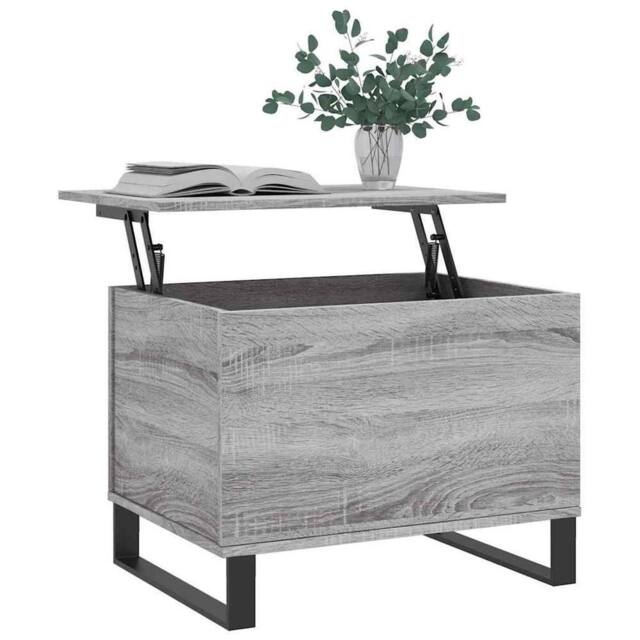 Berkfield Home Modern Coffee Table Grey Sonoma 60x44.5x45 cm Engineered Wood - image 1