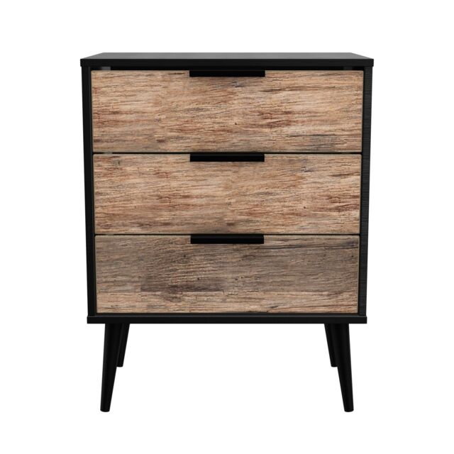 Ready Assembled 2 U Fuji 3 Drawer Chest (Ready Assembled) in Walnut - image 1