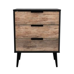 Ready Assembled 2 U Fuji 3 Drawer Chest (Ready Assembled) in Walnut - thumbnail 1