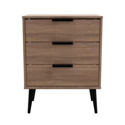 Ready Assembled 2 U Fuji 3 Drawer Chest (Ready Assembled) in Walnut - thumbnail 3