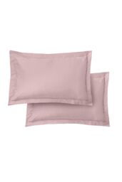 Bianca '400 Thread Count Cotton Sateen' Oxford Pillowcase Pair in Pink - thumbnail 4