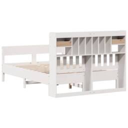 Berkfield Home Decorative Bookcase Bed without Mattress White 160x200cm Solid Wo - Size: 160x200 cm - thumbnail 6