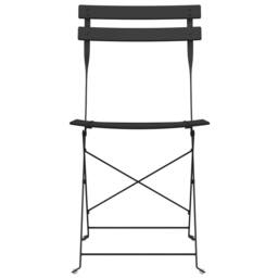 Berkfield Home Outdoor Chairs Anthracite Metal Standard Foldable in Black - thumbnail 5