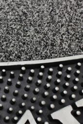 JVL Metallic Look Welcome Floral PVC Scraper Doormat 45x75cm Silver - Size: 45 cm x 75 cm - thumbnail 3