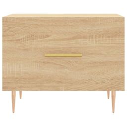 Berkfield Home Coffee Table Sonoma Oak 50x50x40 cm Engineered Wood in Brown - Size: 50 x 50 x 40 cm - thumbnail 5
