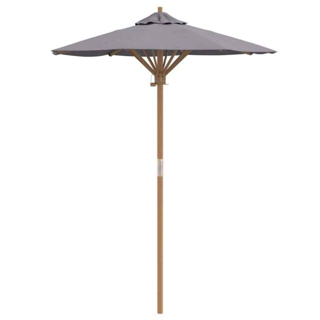 Berkfield Home Garden Parasol Dark Grey 150x210 cm Bamboo - image 1