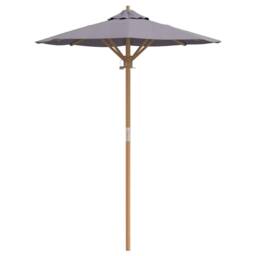 Berkfield Home Garden Parasol Dark Grey 150x210 cm Bamboo - thumbnail 4