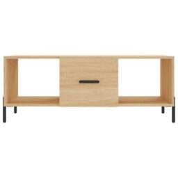 Berkfield Home Coffee Table Sonoma Oak 102x50x40 cm Engineered Wood in Brown - Size: 102 x 50 x 40 cm - thumbnail 5