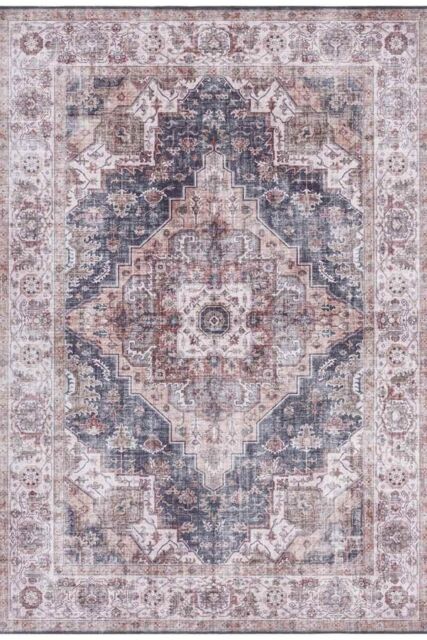 THE RUGS Palma Indoor Outdoor Reversible Rug Durable Soft for Living Room in Grey - Size: 80 cm x 150 cm - image 1