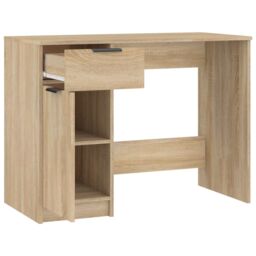 Berkfield Home Desk Sonoma Oak 100x50x75 cm Engineered Wood in Brown - Size: 100 x 50 x 75 cm - thumbnail 6