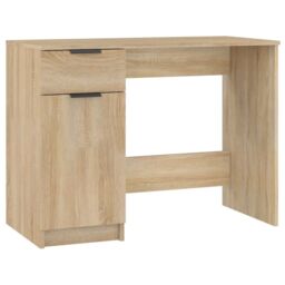Berkfield Home Desk Sonoma Oak 100x50x75 cm Engineered Wood in Brown - Size: 100 x 50 x 75 cm - thumbnail 2