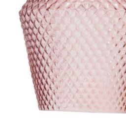 First Choice Lighting Porter - Pink Textured Glass Easy Fit Pendant Shade - thumbnail 2