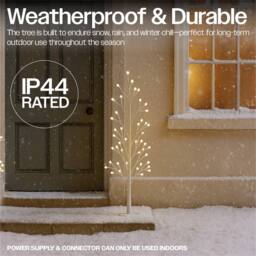 Xmas Haus 90cm 96 Warm White/w Micro Led Tree White 5M Lead - thumbnail 4