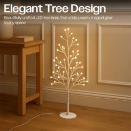 Xmas Haus 90cm 96 Warm White/w Micro Led Tree White 5M Lead - thumbnail 3