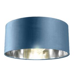 CGC Lighting Kyra Brushed Nickel Angled Floor Lamp with Large 45cm Velvet Lampshade in Teal - thumbnail 4