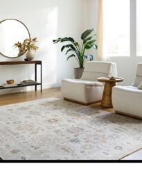 Livabliss Our Pnw Home-Spokane Ivory Pink Yellow Traditional Boho Living Dining Rug in White - Size: 118 cm x 170 cm - thumbnail 1