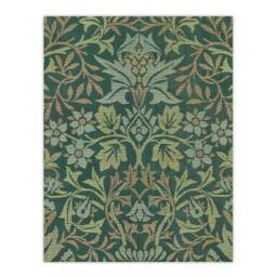 "Artery8 Flower Garden Textile Vintage Wall Art Print William Morris in Green - Size: W24"" x H32""" - thumbnail 1