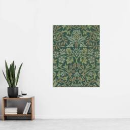 "Artery8 Flower Garden Textile Vintage Wall Art Print William Morris in Green - Size: W24"" x H32""" - thumbnail 4