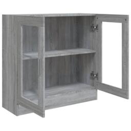 Berkfield Home Vitrine Cabinet Grey Sonoma 82.5x30.5x80 cm Engineered Wood - thumbnail 5