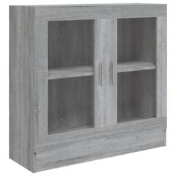 Berkfield Home Vitrine Cabinet Grey Sonoma 82.5x30.5x80 cm Engineered Wood - thumbnail 3