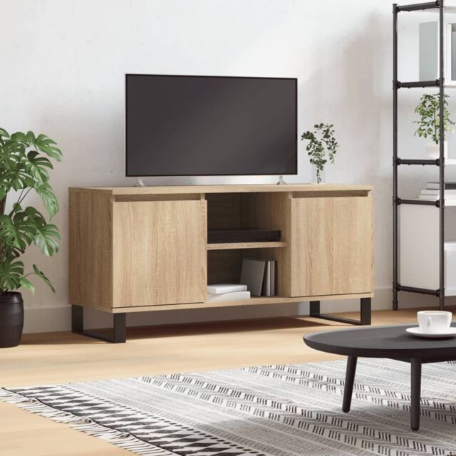 Berkfield Home TV Cabinet Sonoma Oak 104x35x50 cm Engineered Wood in Brown - Size: 104 x 35 x 50 cm - image 1
