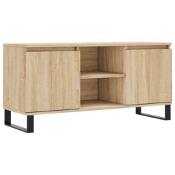 Berkfield Home TV Cabinet Sonoma Oak 104x35x50 cm Engineered Wood in Brown - Size: 104 x 35 x 50 cm - thumbnail 2