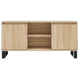 Berkfield Home TV Cabinet Sonoma Oak 104x35x50 cm Engineered Wood in Brown - Size: 104 x 35 x 50 cm - thumbnail 5