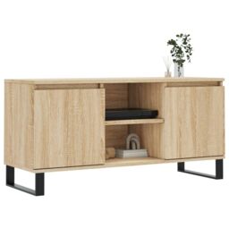 Berkfield Home TV Cabinet Sonoma Oak 104x35x50 cm Engineered Wood in Brown - Size: 104 x 35 x 50 cm - thumbnail 3