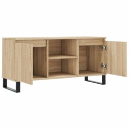 Berkfield Home TV Cabinet Sonoma Oak 104x35x50 cm Engineered Wood in Brown - Size: 104 x 35 x 50 cm - thumbnail 6
