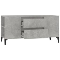 Berkfield Home TV Cabinet Concrete Grey 102x44.5x50 cm Engineered Wood - thumbnail 7