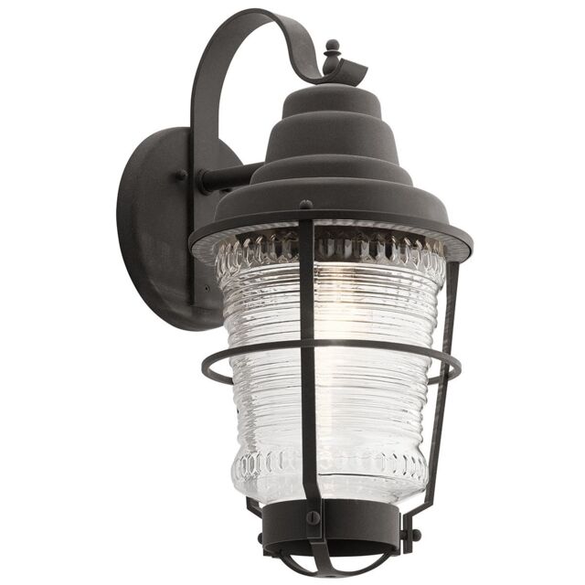 Netlighting Kichler Chance Harbor Outdoor 1 Light Wall Lantern Weathered Zinc IP44 in Grey - image 1