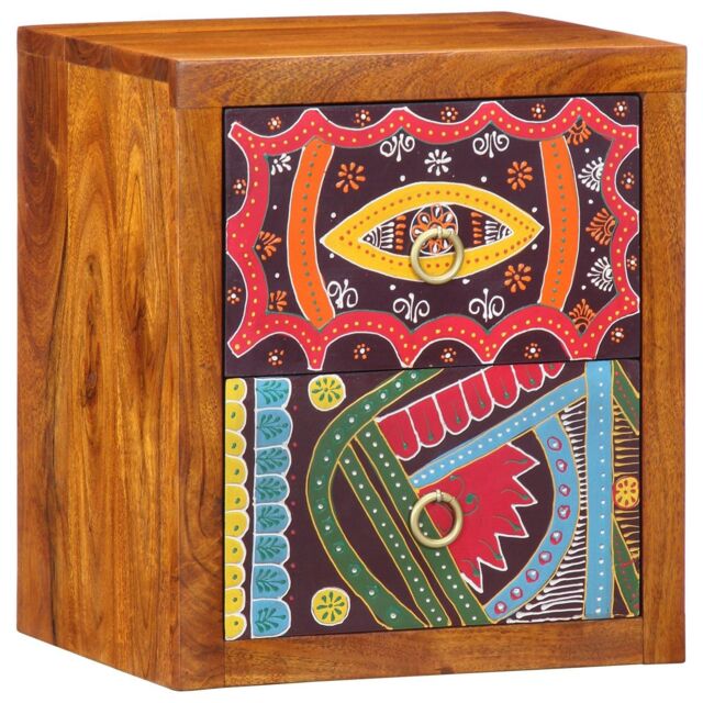 Berkfield Home Bedside Cabinet 35x30x40 cm Solid Wood Acacia - Size: 35 x 30 x 40 cm - image 1