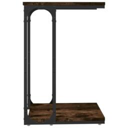 Berkfield Home Side Table Smoked Oak 40x30x60 cm Engineered Wood in Brown - Size: 40 x 30 x 60 cm - thumbnail 5