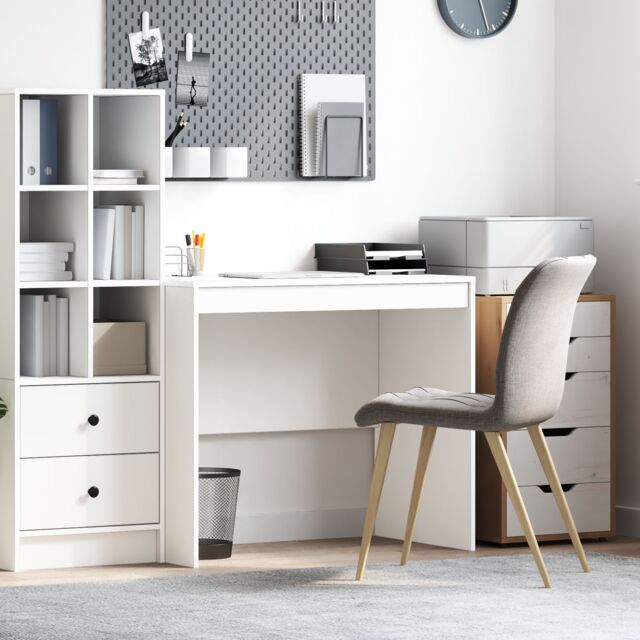 Berkfield Home Computer Desk White Engineered wood 90 x 50 x 76 cm Tough - image 1