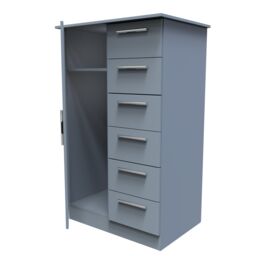Ready Assembled 2 U Trent 1 Door 5 Drawer Kids Robe (Ready Assembled) in Light Blue - thumbnail 5