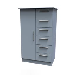 Ready Assembled 2 U Trent 1 Door 5 Drawer Kids Robe (Ready Assembled) in Light Blue - thumbnail 3