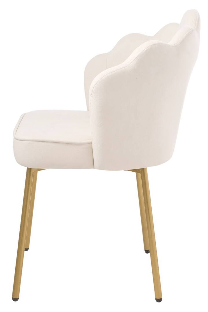 Living and Home Shell-Back Dressing Table Chair with Adjustable Feet in Beige by Debenhams | uFurnish.com Living and Home Shell-Back Dressing Table Chair with Adjustable Feet in Beige by Debenhams | uFurnish.com
