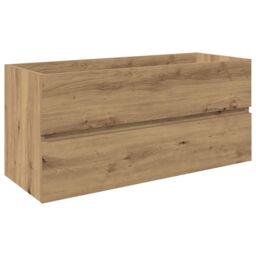 Berkfield Home Sink Cabinet with Built-in Basin & Faucet Artisan Oak in Brown - thumbnail 4