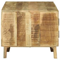 Berkfield Home Coffee Table 80x54x45 cm Solid Wood Rough Mango in Brown - Size: 80 x 54 x 45 cm - thumbnail 5