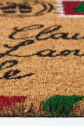 Homescapes Christmas Letter to Santa Coir Doormat in Brown - thumbnail 3