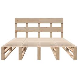 Berkfield Home Bed Frame without Mattress 120x190 cm Small Double Solid Wood Pine in Light Tan - thumbnail 6