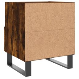Berkfield Home Bedside Cabinet Smoked Oak 40x35x47.5 cm Engineered Wood in Brown - thumbnail 6
